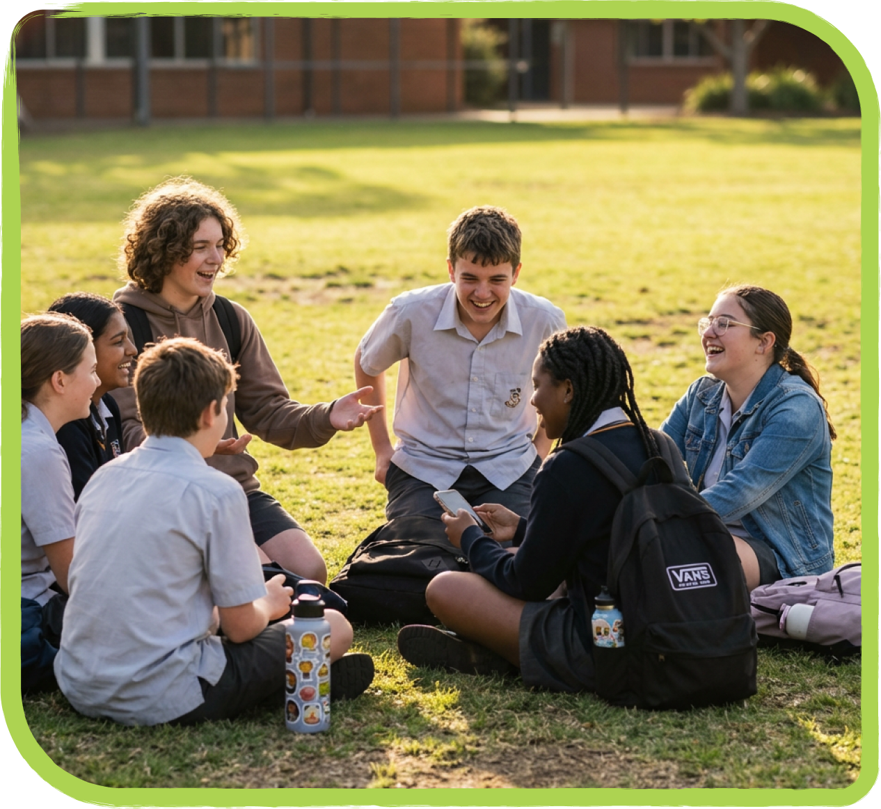 Students sitting together